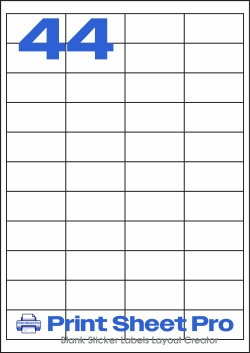 44UP 0000_44UP_A4_50x25 template for Labels4U