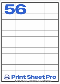 56UP 0000_56UP_A4_50x20 template for Labels4U