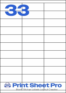 33UP 3421_33UP_A4_70x25.4 template for Labels4U