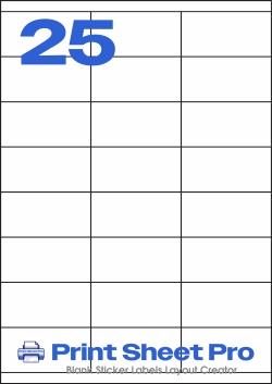 25UP 3422_25UP_A4_70x35 template for Labels4U