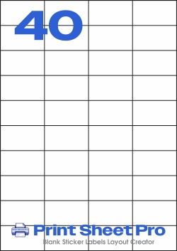 40UP 3651_40UP_A4_52.5x29.6 template for Labels4U