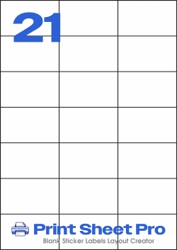 21UP 3652_21UP_A4_70x42.3 template for Labels4U