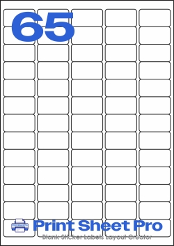 65UP L7651_65UP_A4_38.1x21.2 template for Labels4U