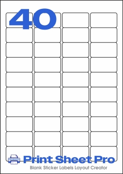 40UP L7654_40UP_A4_Label_45.7x25.4 template for Labels4U